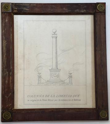 Dibujo a lápiz de columna