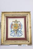 Cuadro del escudo de armas del Gobernador ventura convallo