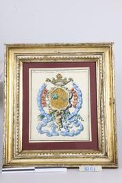 Cuadro del escudo de armas del Gobernador ventura convallo