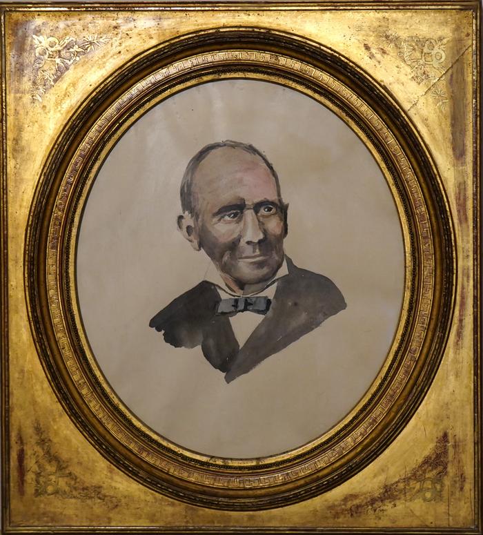 Acuarela enmarcada hombre