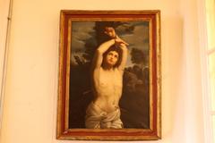 Óleo sobre tela con motivo de San Sebastián, copia del original de Guido Reni