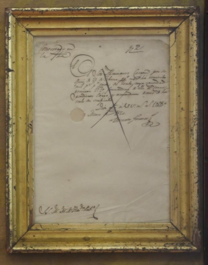 Manuscrito original de D. Vicente Goméz